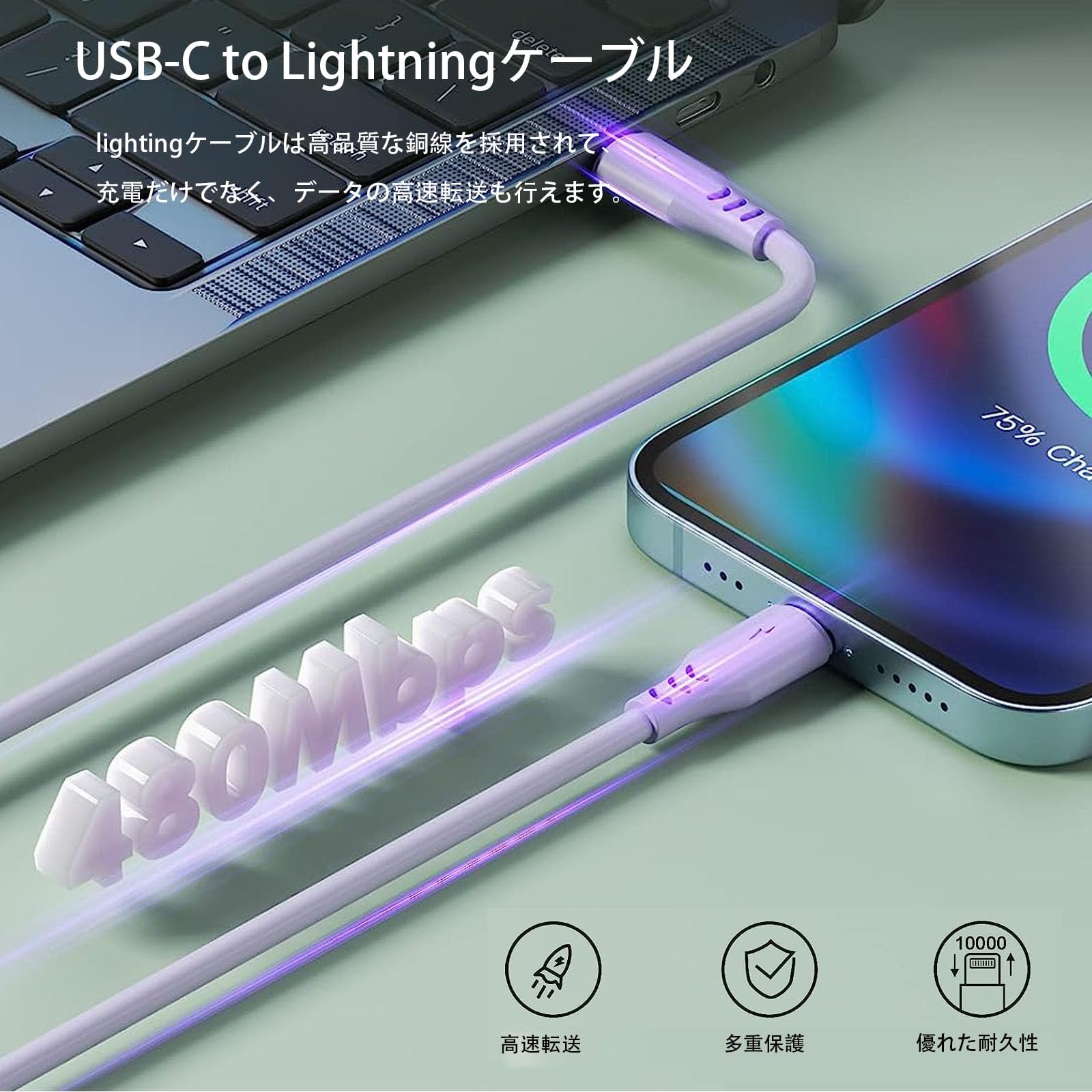 iPhoneの充電器 楽天市場】【楽天1位☆2点セット】【30分最大60%まで充電